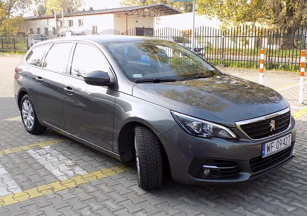 Peugeot 308 cena 49999 przebieg: 158255, rok produkcji 2019 z Wrocław małe 407